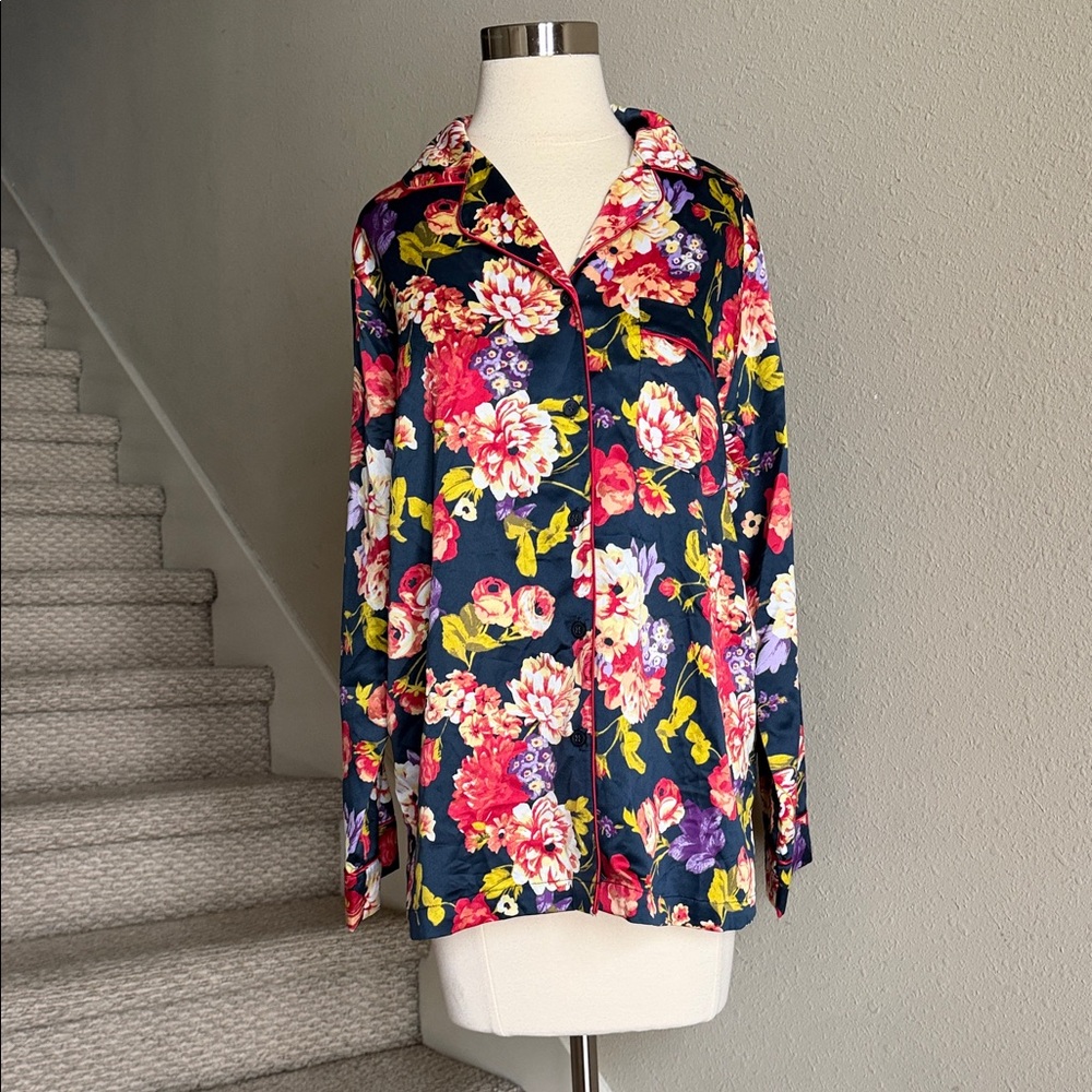 Cabernet Sz M PJ Floral Long Sleeve Blouse ONLY